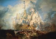 Joseph Mallord William Turner The Battle of Trafalgar by J. M. W. Turner Spain oil painting artist